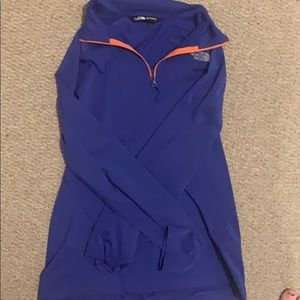 North Face athletic half zip long sleeve